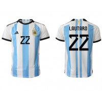 Maglie da calcio Argentina Lautaro Martinez #22 Prima Maglia Mondiali 2022 Manica Corta